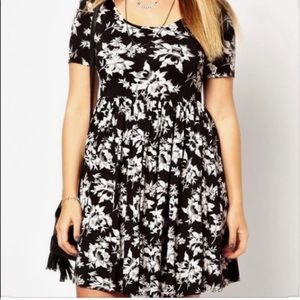 ASOS Curve Floral T-Shirt Dress
